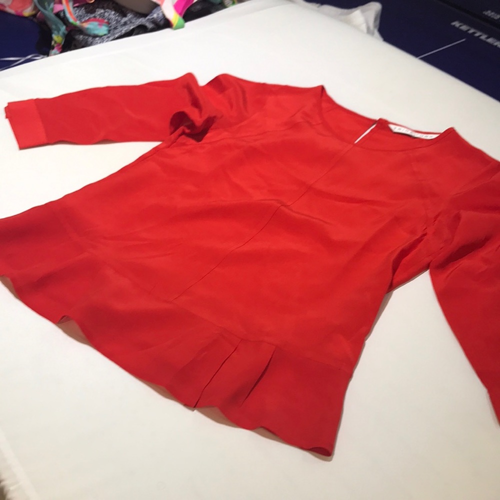 Trina Turk peplum long sleeve top